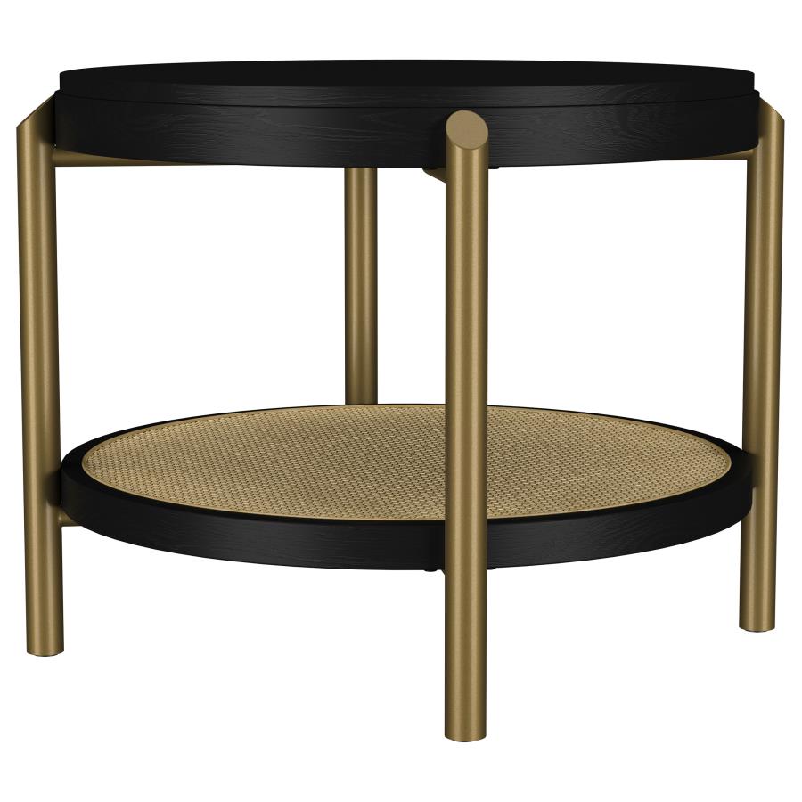Arini 3-piece Round Coffee and End Table Set Black - 706198-S3