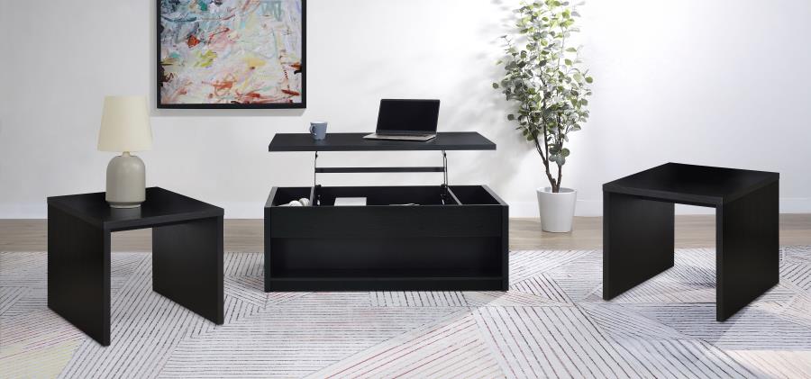 Knapp 3-piece Lift Top Coffee Table Set Black - 706228-S3