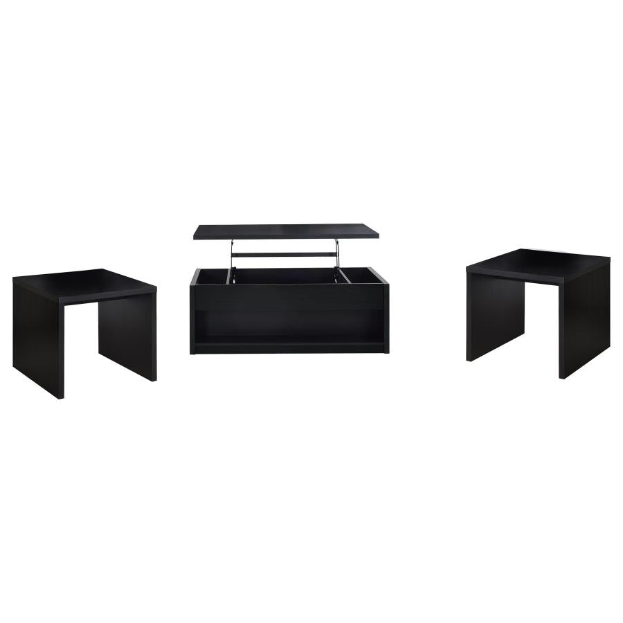Knapp 3-piece Lift Top Coffee Table Set Black - 706228-S3