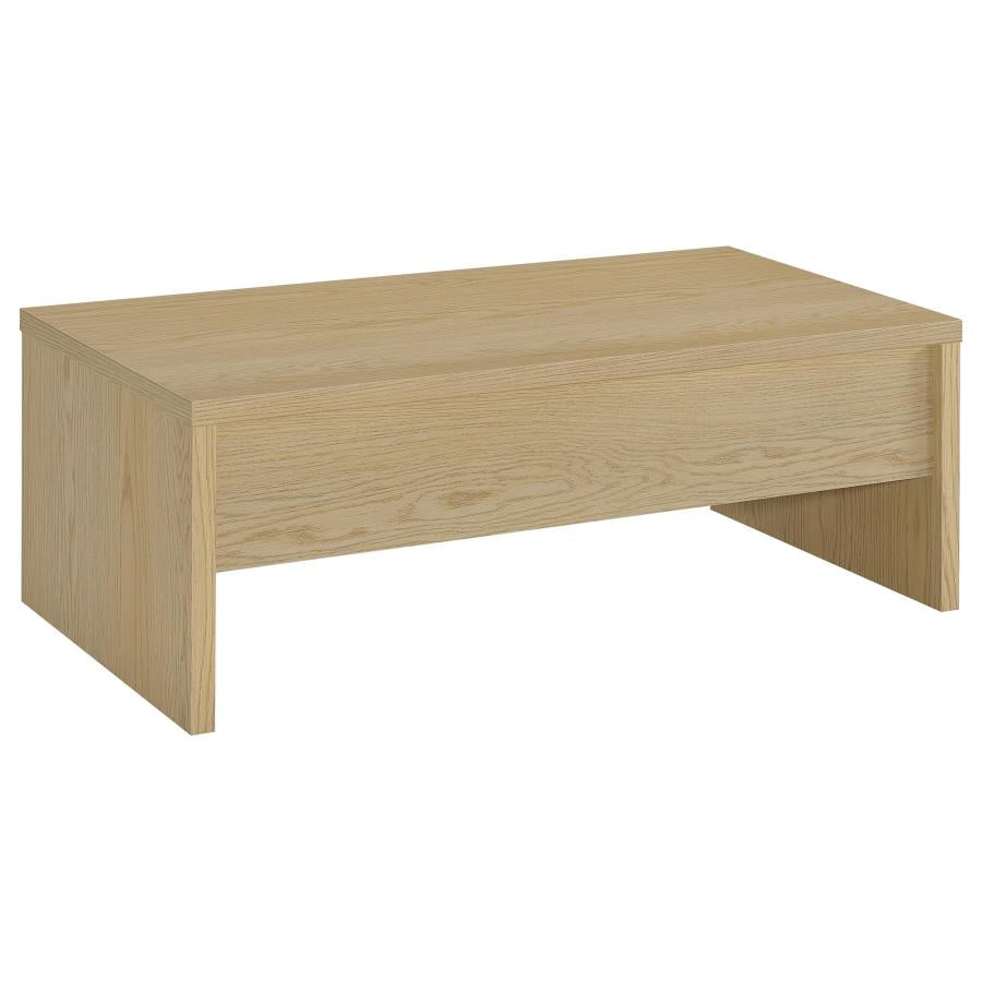 Canoga 3-piece Lift Top Cocktail Coffee Table Set Light Oak - 706348-S3