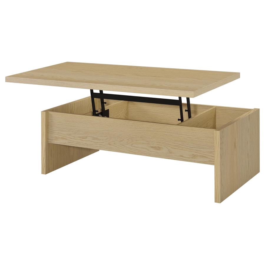 Canoga 3-piece Lift Top Cocktail Coffee Table Set Light Oak - 706348-S3