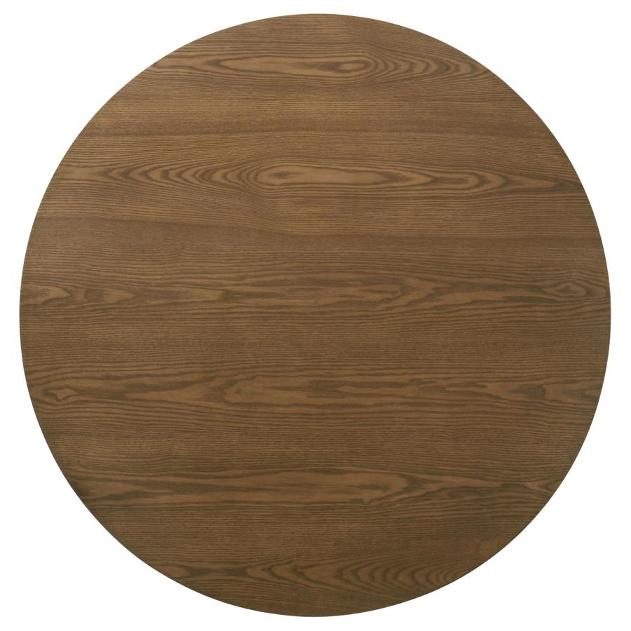 Franklin 2-piece Round Pedestal Coffee Table Set Dark Brown - 706438-S2