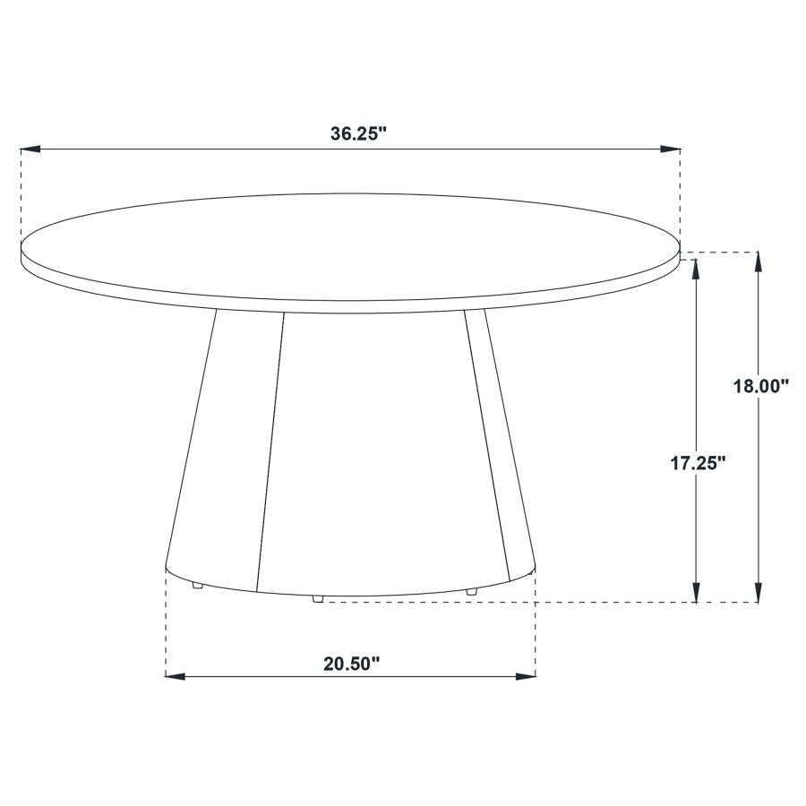 Franklin 2-piece Round Pedestal Coffee Table Set Dark Brown - 706438-S2