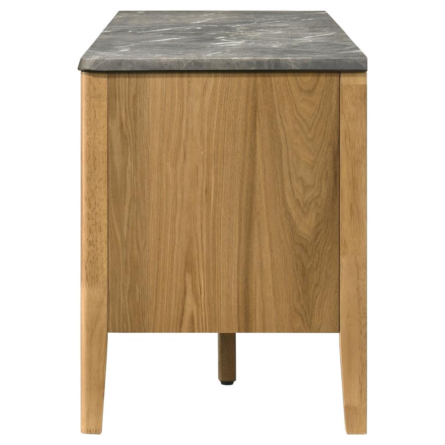 Bradley 63-inch 2-Door SmartTop TV Stand Grey and Natural - 706442