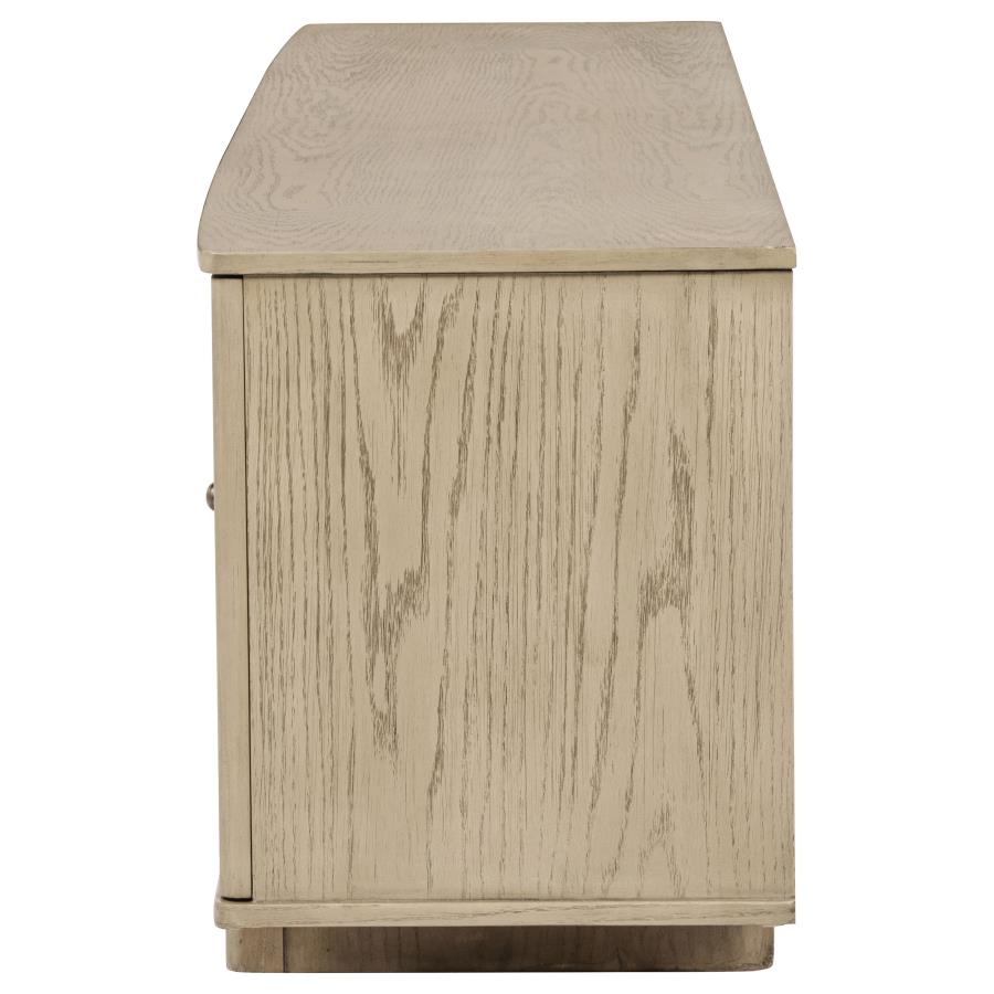 Kailani 79-inch 4-door Cane TV Stand Media Console Beige Oak - 706583