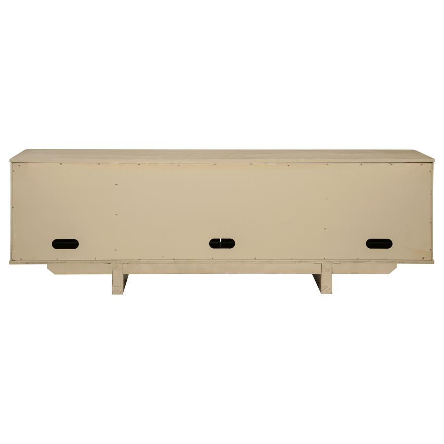 Kailani 79-inch 4-door Cane TV Stand Media Console Beige Oak - 706583