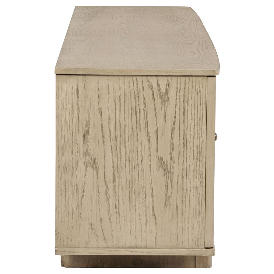 Kailani 79-inch 4-door Cane TV Stand Media Console Beige Oak - 706583