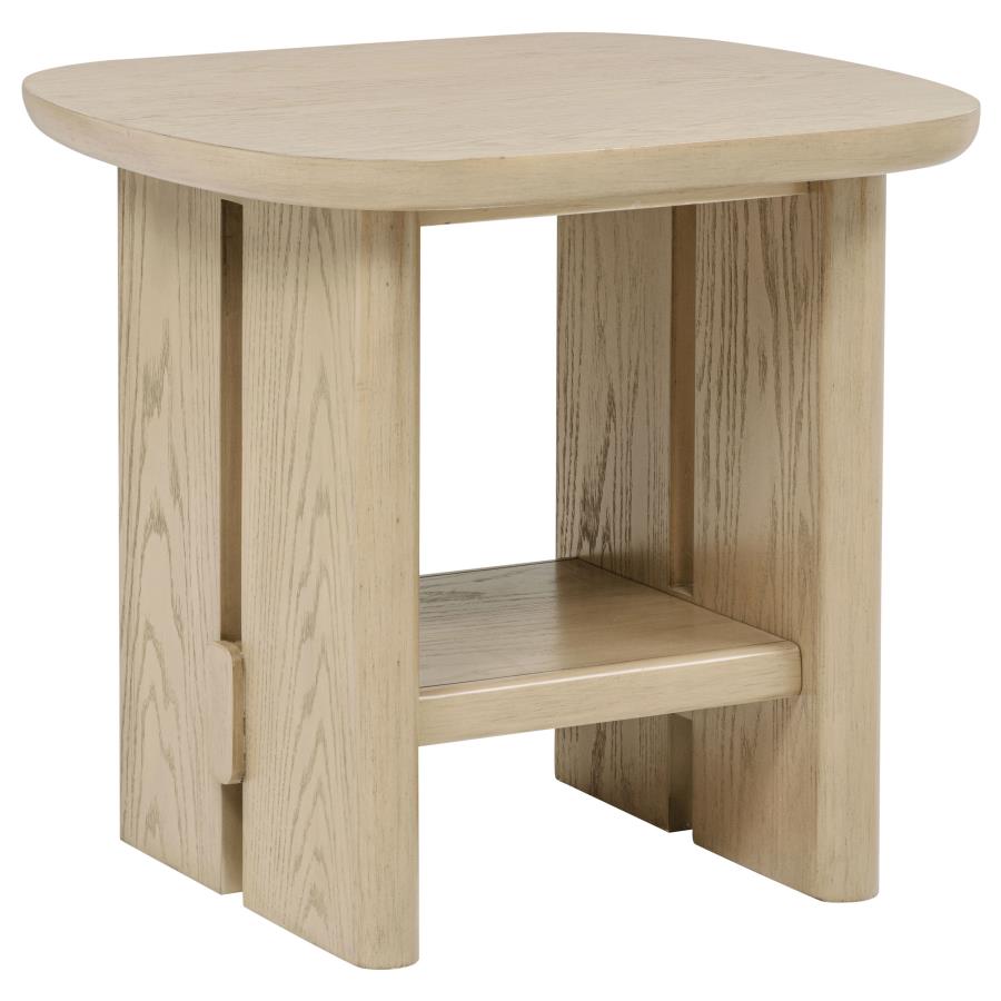 Kailani 3-piece Coastal Coffee and End Table Set Beige Oak - 706588-S3