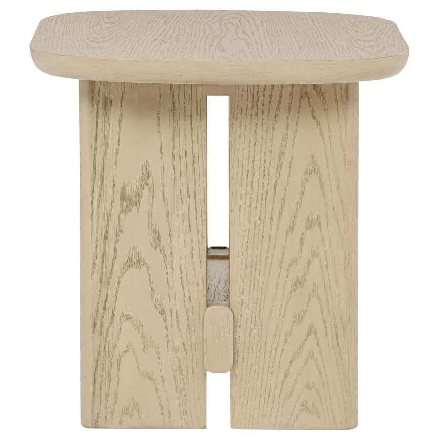 Kailani 3-piece Coastal Coffee and End Table Set Beige Oak - 706588-S3