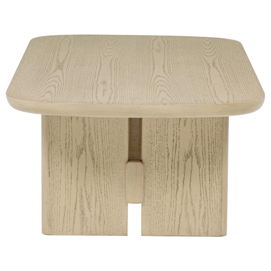 Kailani 3-piece Coastal Coffee and End Table Set Beige Oak - 706588-S3