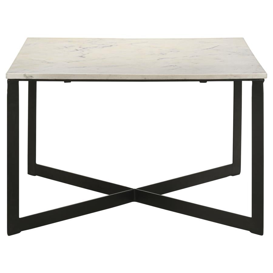 Tobin 3-piece Marble Top Coffee and End Table Set White - 707698-S3