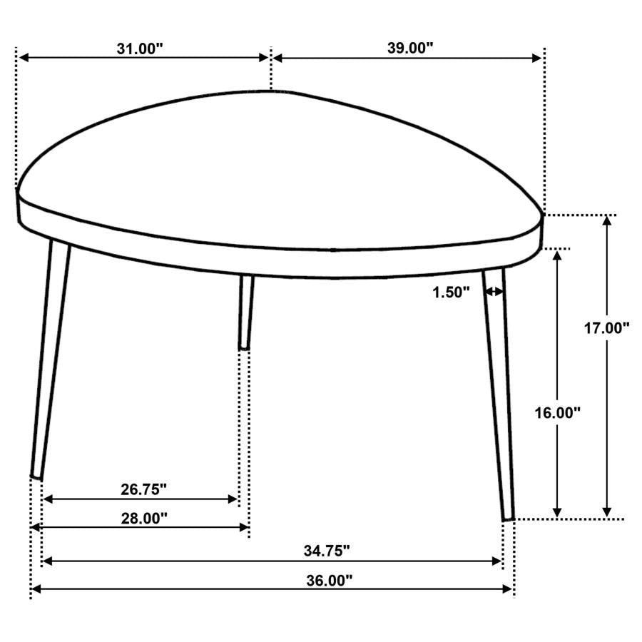 Odessa 3-piece Triangular Coffee and End Table Set Black - 707918-S3