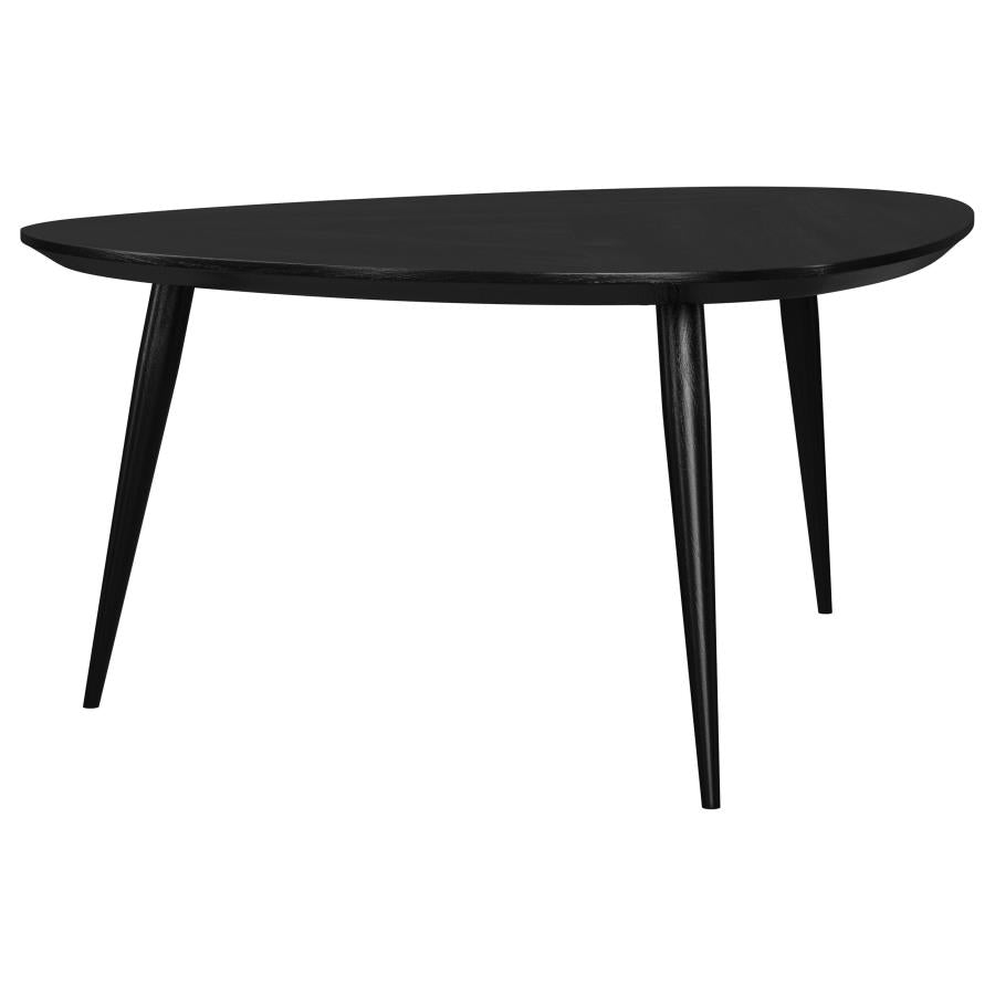 Odessa Triangular Solid Wood Coffee Table Black - 707918