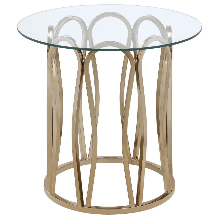 Monett 3-piece Coffee and End Table Set Chocolate Chrome - 708058-S3