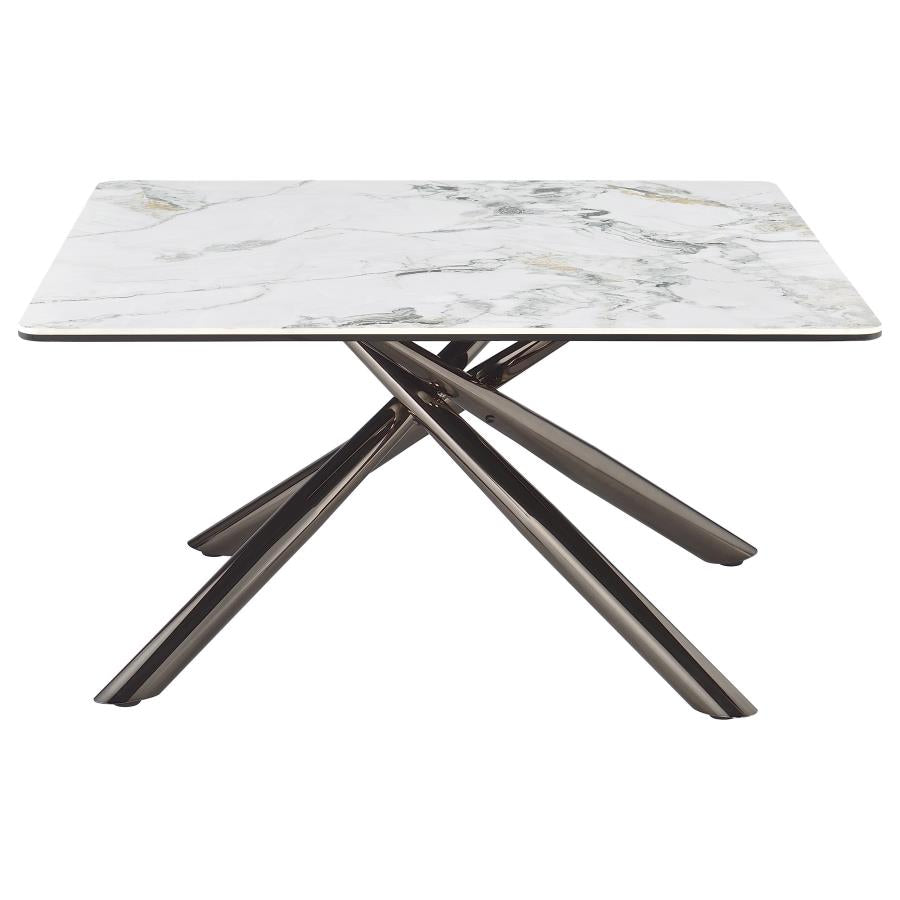 Carvell Square Sintered Stone Top Coffee Table Mirage White - 708138