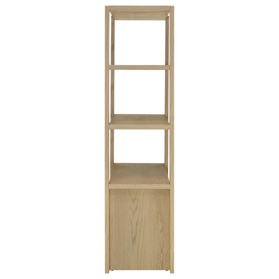 Laurelton 3-shelf Media Tower Tall Pier Cabinet Light Oak - 708224