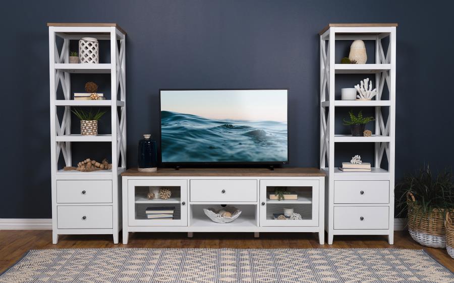 Hollis 3-piece 67-inch TV Stand Entertainment Center White - 708253-SET