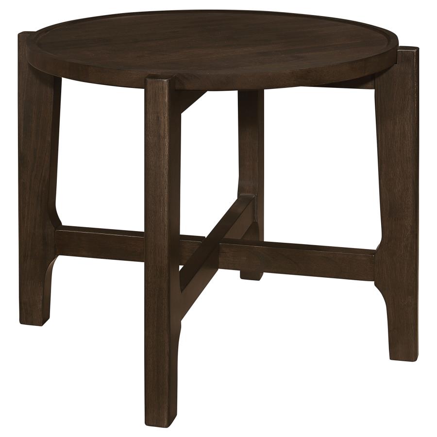 Cota 2-piece Solid Wood Coffee and End Table Set Dark Brown - 708288-S2