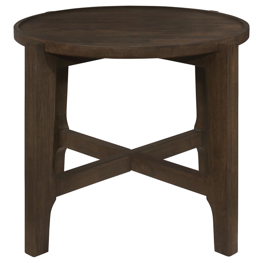 Cota 2-piece Solid Wood Coffee and End Table Set Dark Brown - 708288-S2