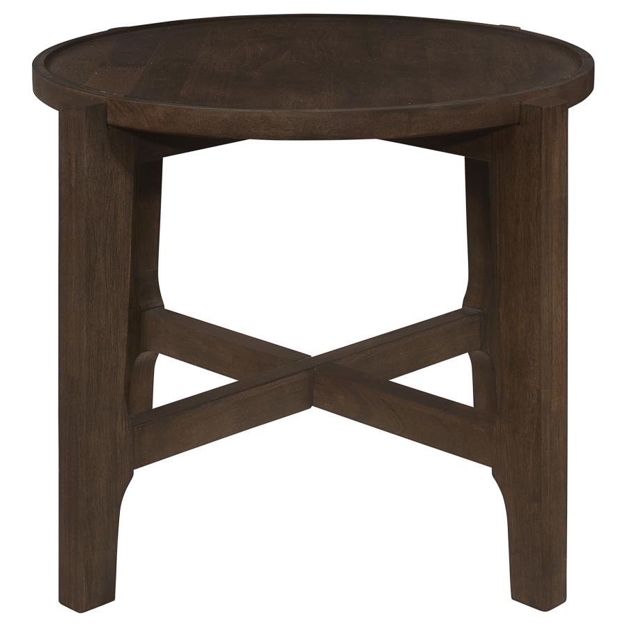 Cota 2-piece Solid Wood Coffee and End Table Set Dark Brown - 708288-S2