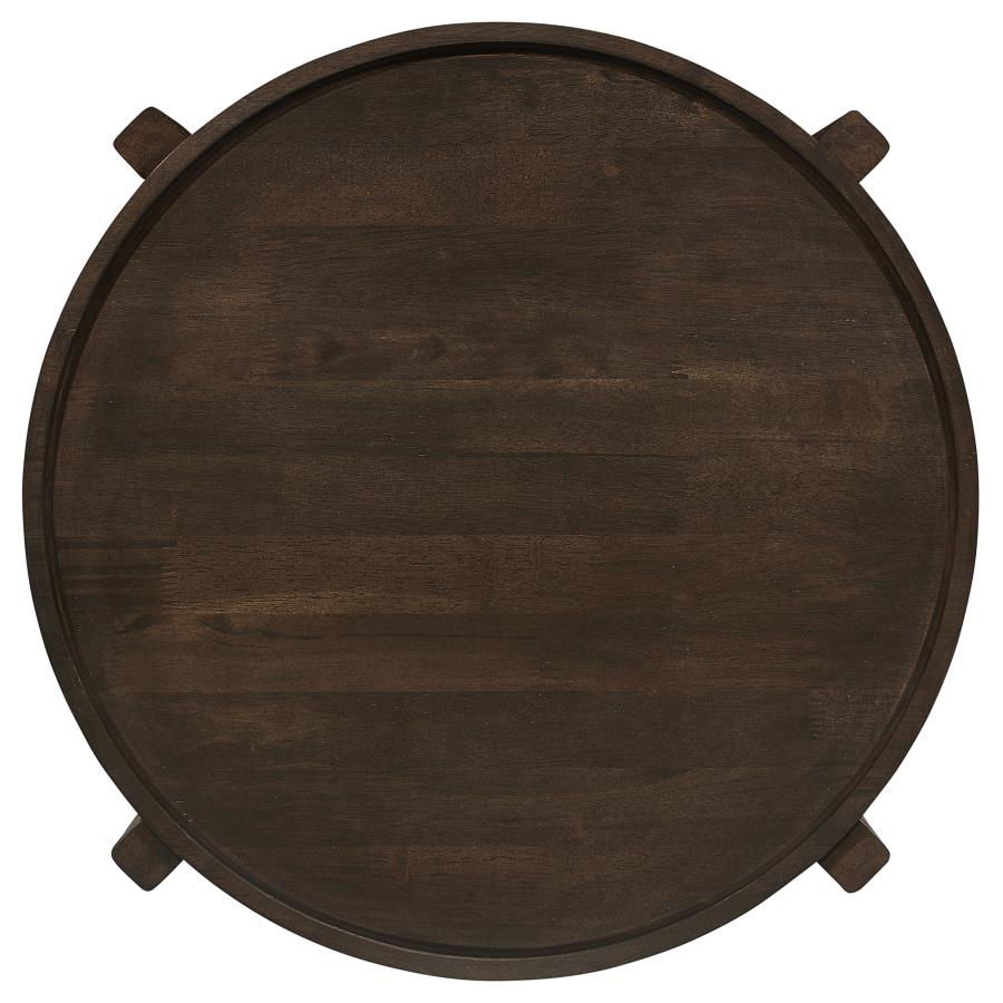 Cota 2-piece Solid Wood Coffee and End Table Set Dark Brown - 708288-S2