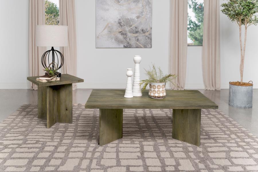 Andando Rectangular Solid Wood Coffee Table Mango Brown - 708498