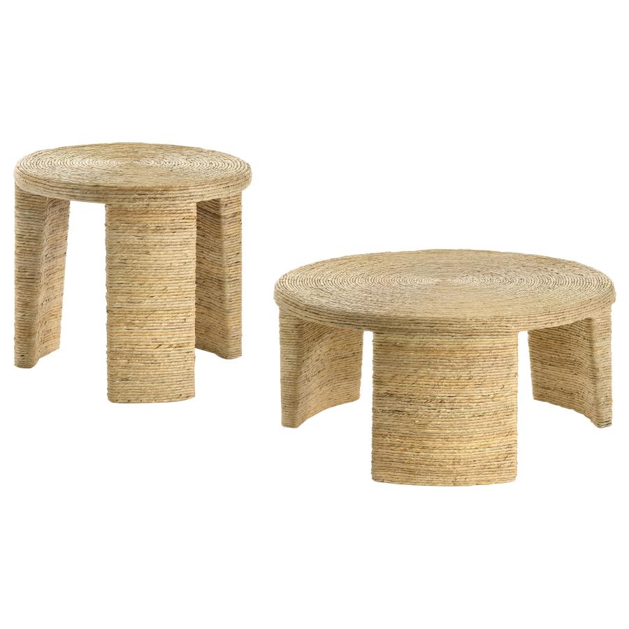 Artina 2-piece Rattan Coffee and End Table Set Natural - 708508-S2