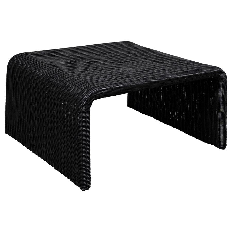 Cahya Woven Rattan Square Coffee Table Black - 708518
