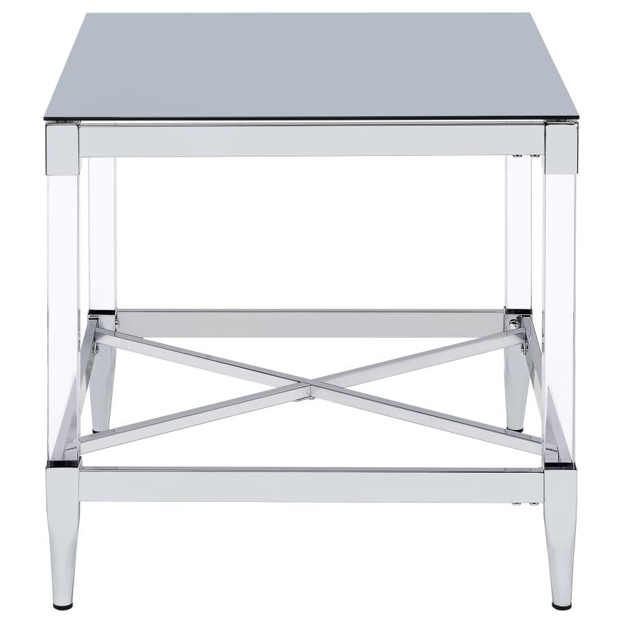 Lindley 2-piece Square Coffee and End Table Set Chrome - 709728-S2