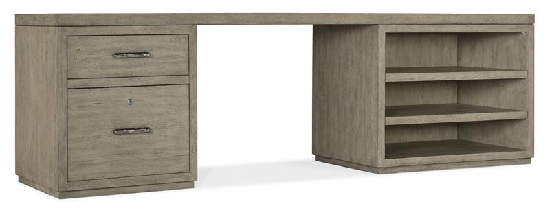 Linville Falls 96" Desk with One File and Open Desk Cabinet - 6150-10922-85