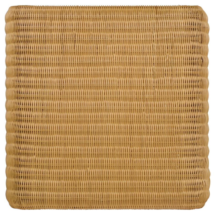 Cahya Square Woven Rattan End Table Natural - 709817