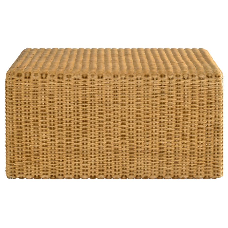 Cahya Square Woven Rattan Coffee Table Natural - 709818