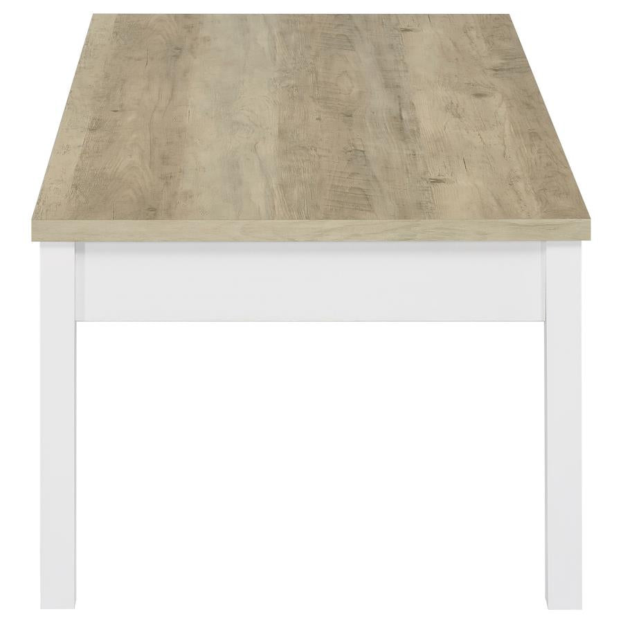 Stacie 3-piece Coffee Table Set Distressed Pine and White - 709950