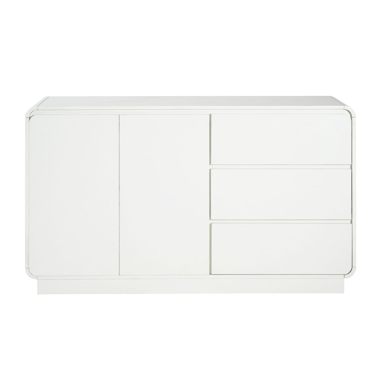 Sideboard, Wide Storage With 2 Doors And 3 Drawers