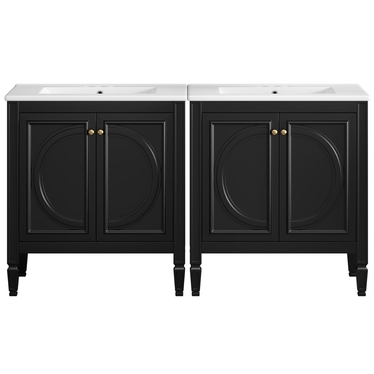 Bathroom Vanity With Sink With 2 Doors And Adjustable Shelf