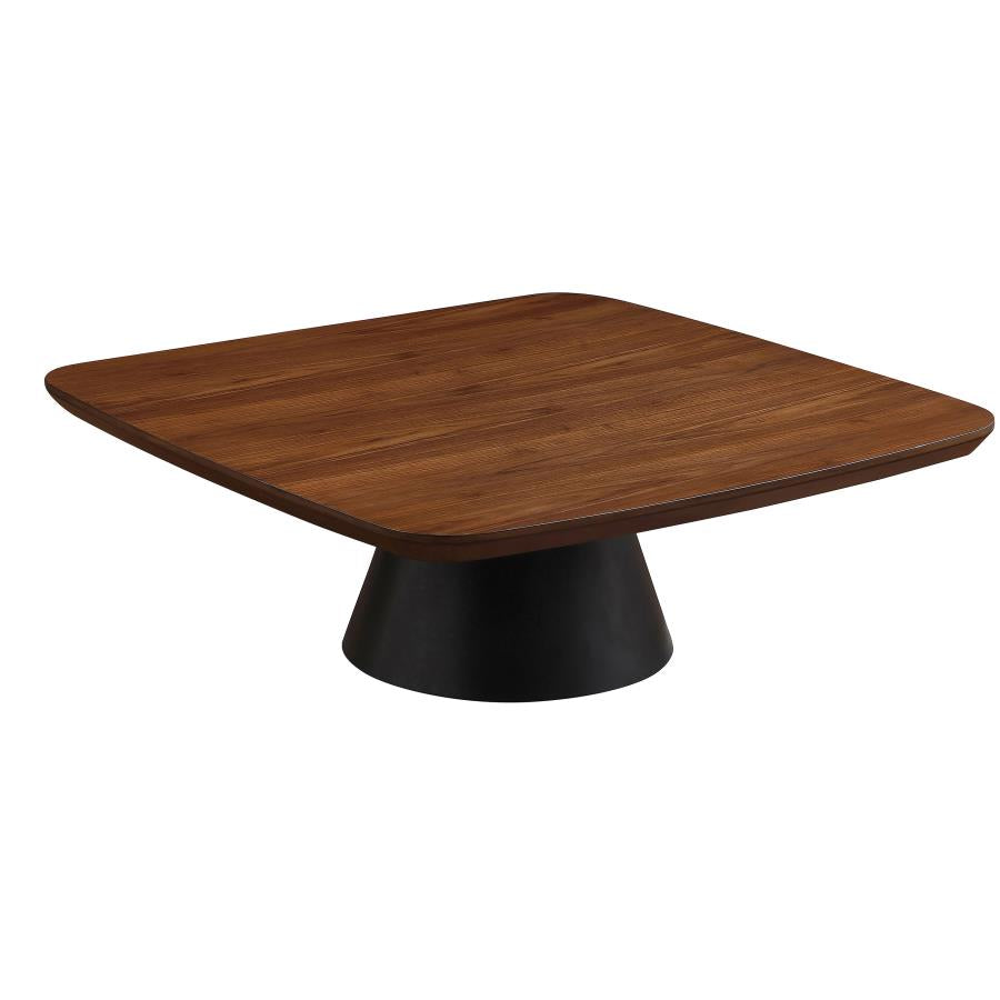 Eason 2-piece Coffee Table Set Walnut and Black - 710010
