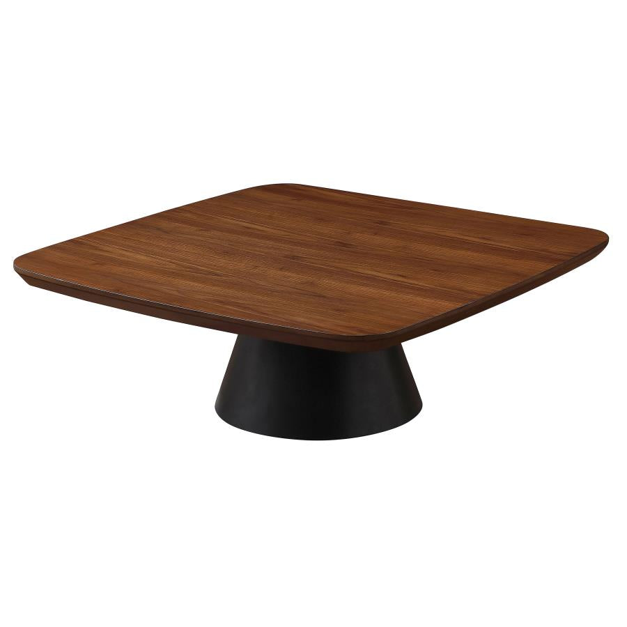 Eason 2-piece Coffee Table Set Walnut and Black - 710010