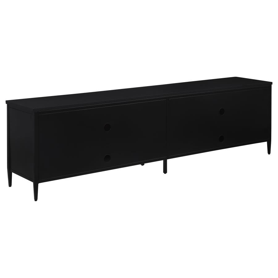 Amherst 4-door 78-inch Metal TV Stand Media Console Black - 710035