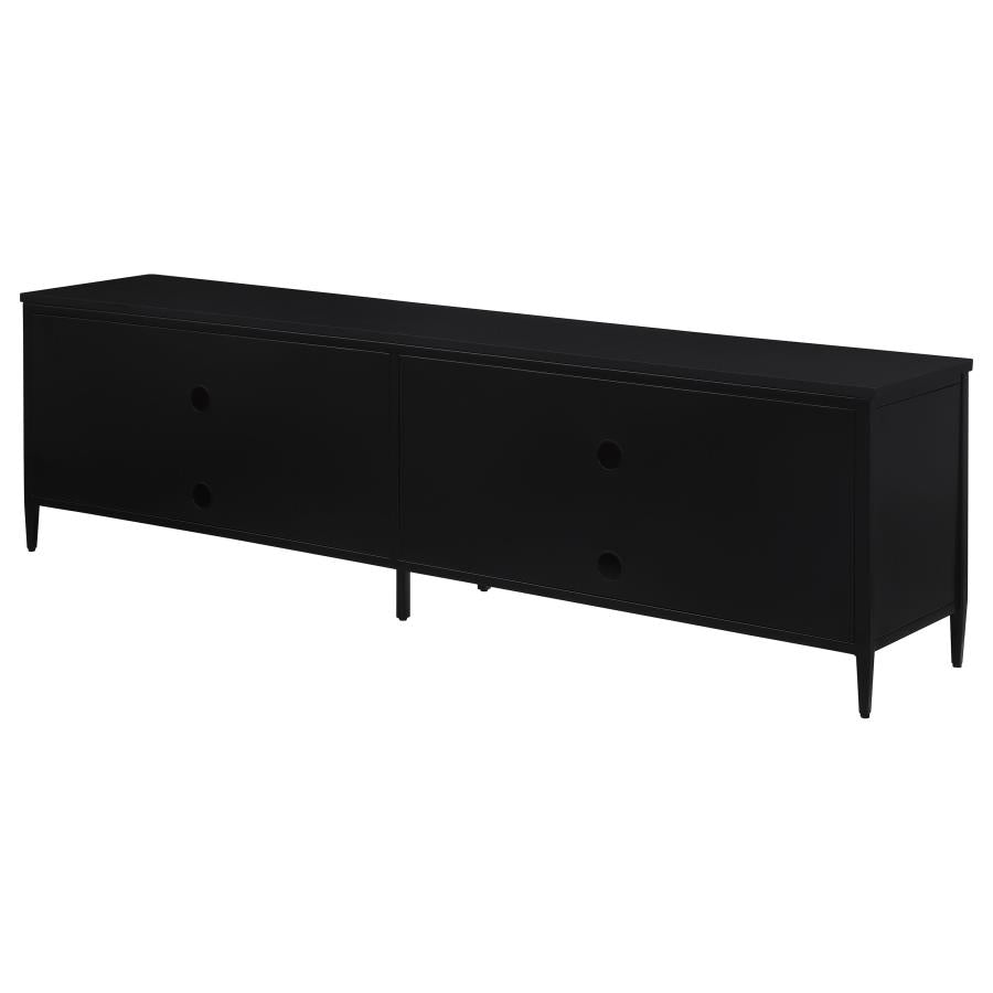 Amherst 4-door 78-inch Metal TV Stand Media Console Black - 710035