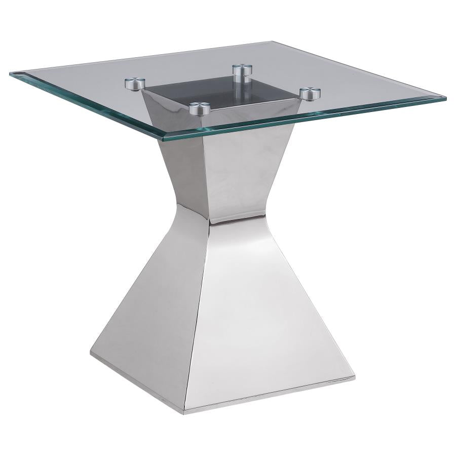 Jenny 3-piece Rectangular Coffee and End Table Set Chrome - 710208-S3
