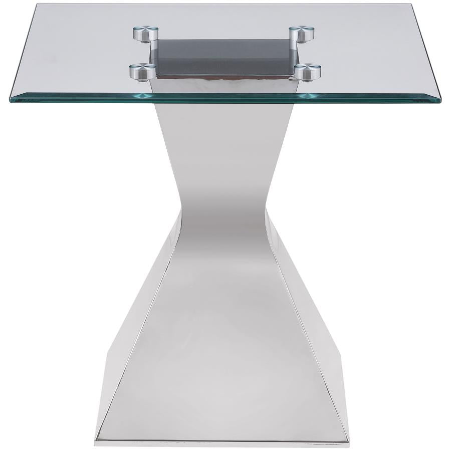 Jenny 3-piece Rectangular Coffee and End Table Set Chrome - 710208-S3