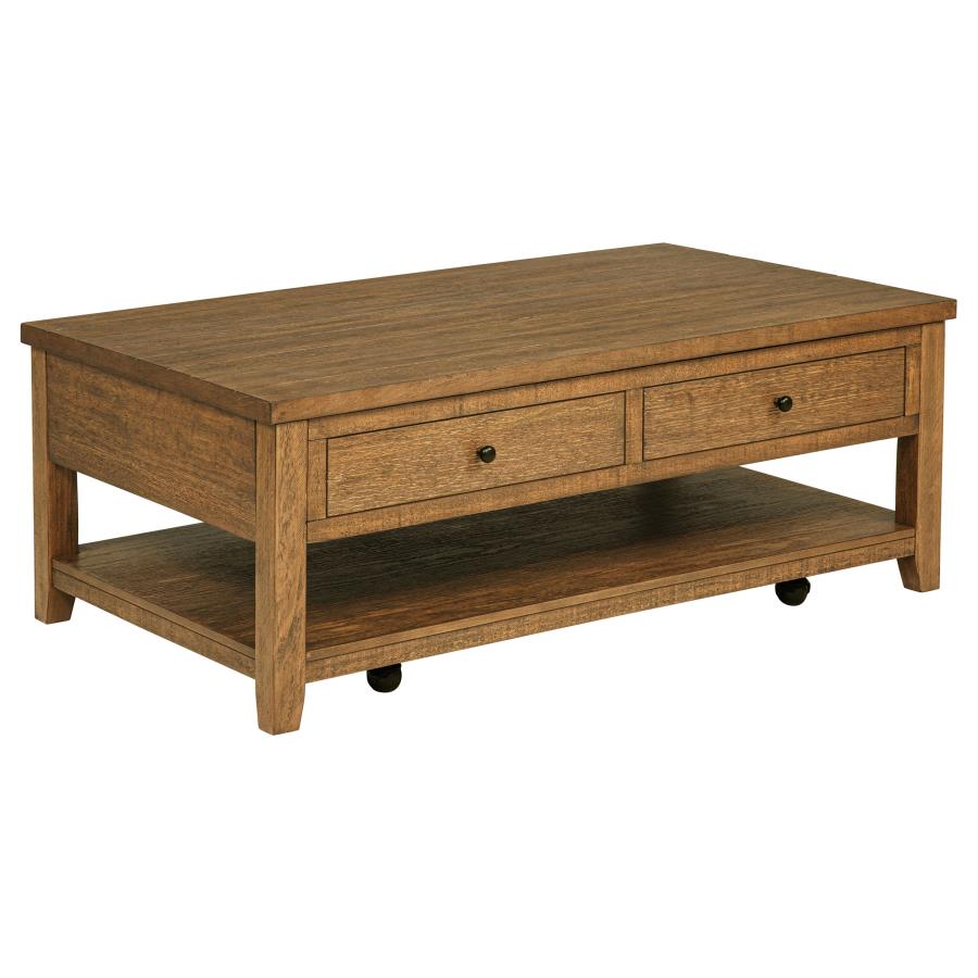 Payne 48-inch Mobile Lift Top Coffee Table Distressed Brown - 710545