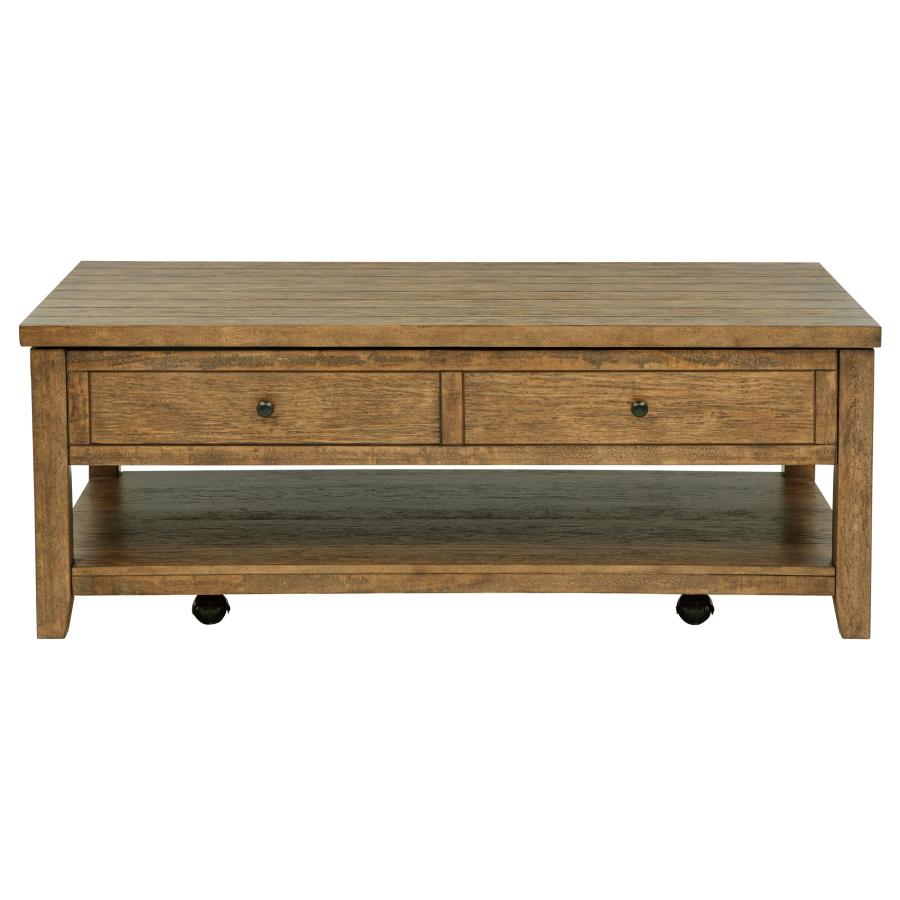Payne 48-inch Mobile Lift Top Coffee Table Distressed Brown - 710545