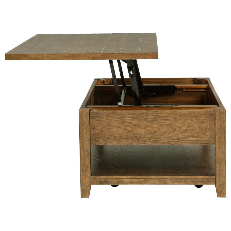 Payne 48-inch Mobile Lift Top Coffee Table Distressed Brown - 710545