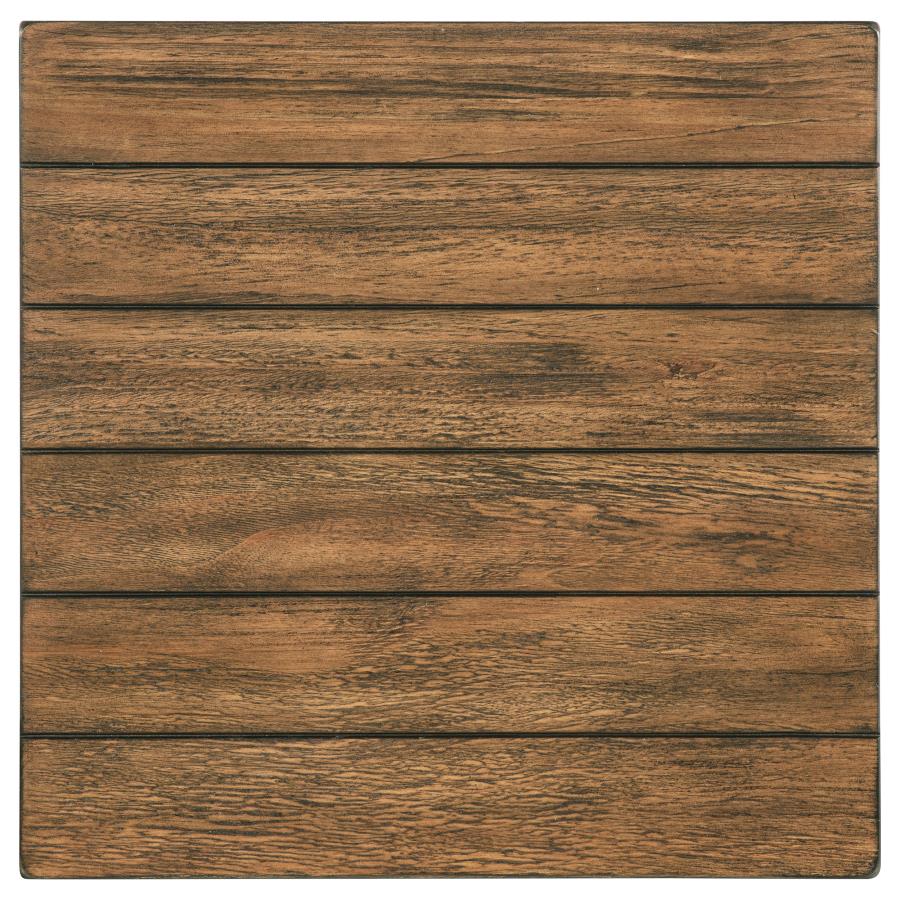 Payne Wood End Table with Shelf Distressed Brown - 710546