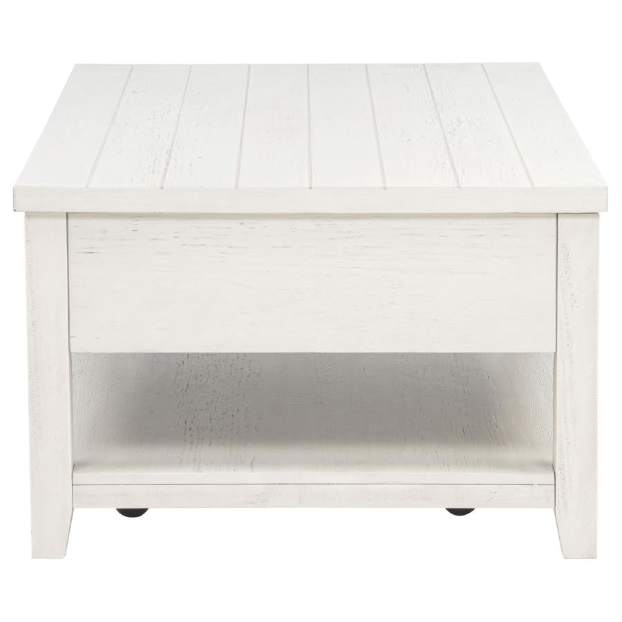 Payne 48-inch Mobile Lift Top Coffee Table Distressed White - 710555
