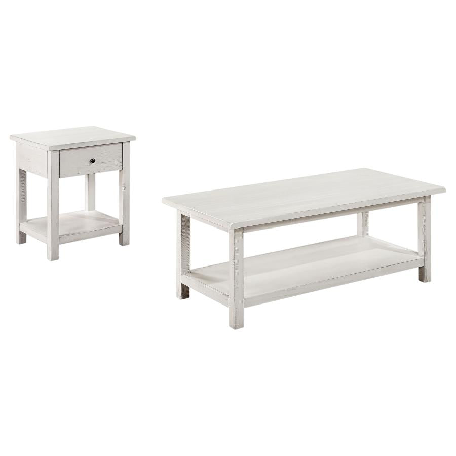 Payne 2-piece Coffee and 1-drawer End Table Set White - 710558-S2
