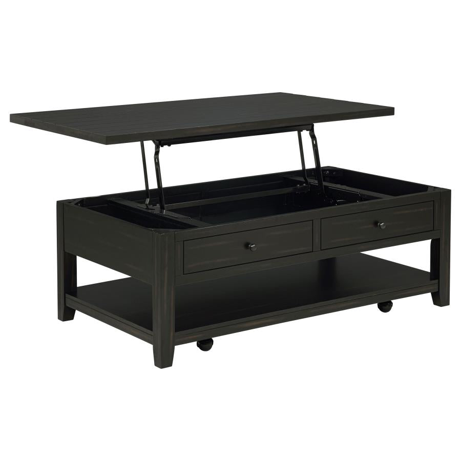Payne 48-inch Mobile Lift Top Coffee Table Distressed Java - 710565
