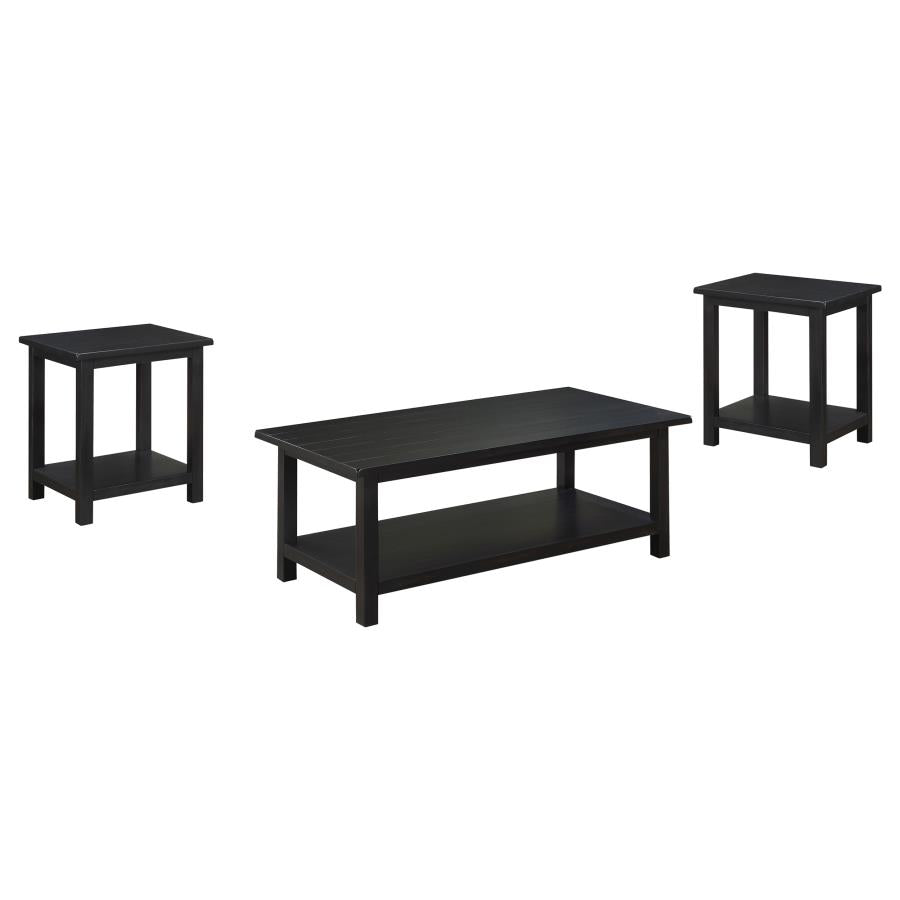 Payne 3-piece Coffee and End Table Set Distressed Java - 710568-S3A