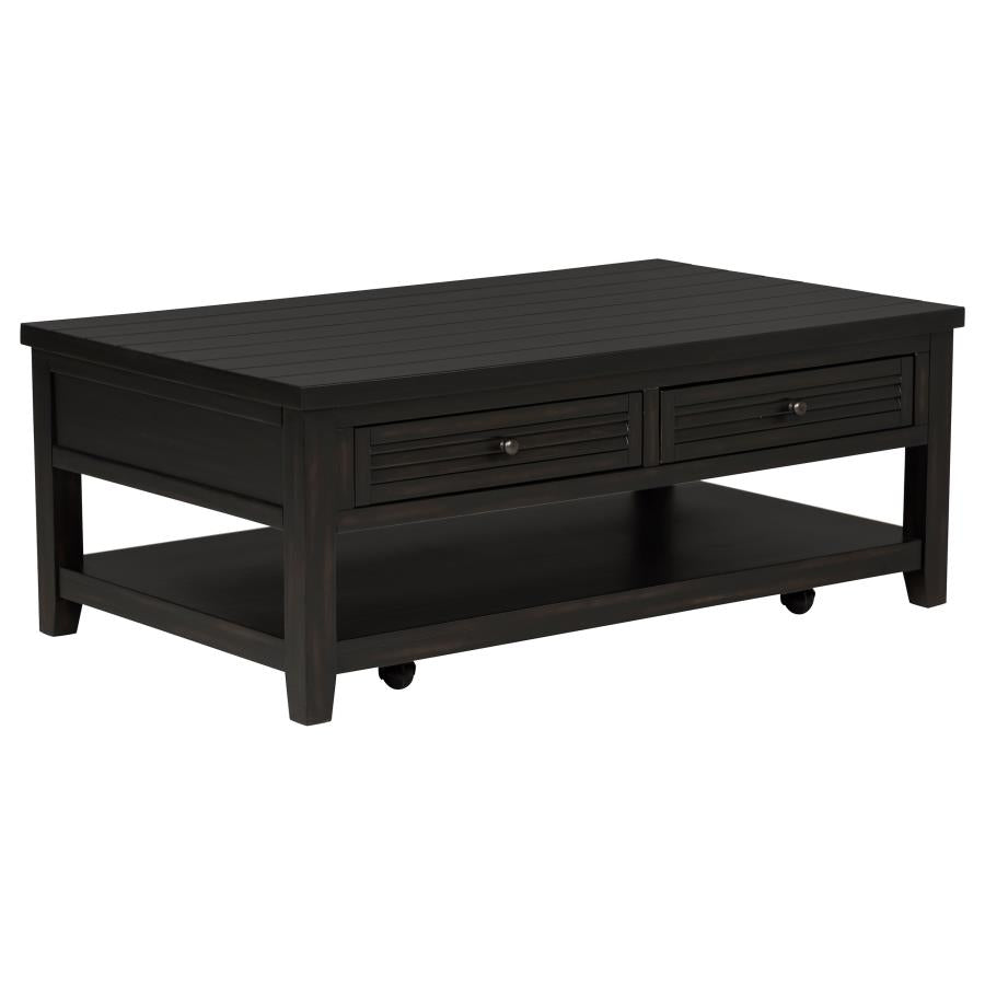 Concord 2-drawer Rectangular Coffee Table Distressed Java - 710578